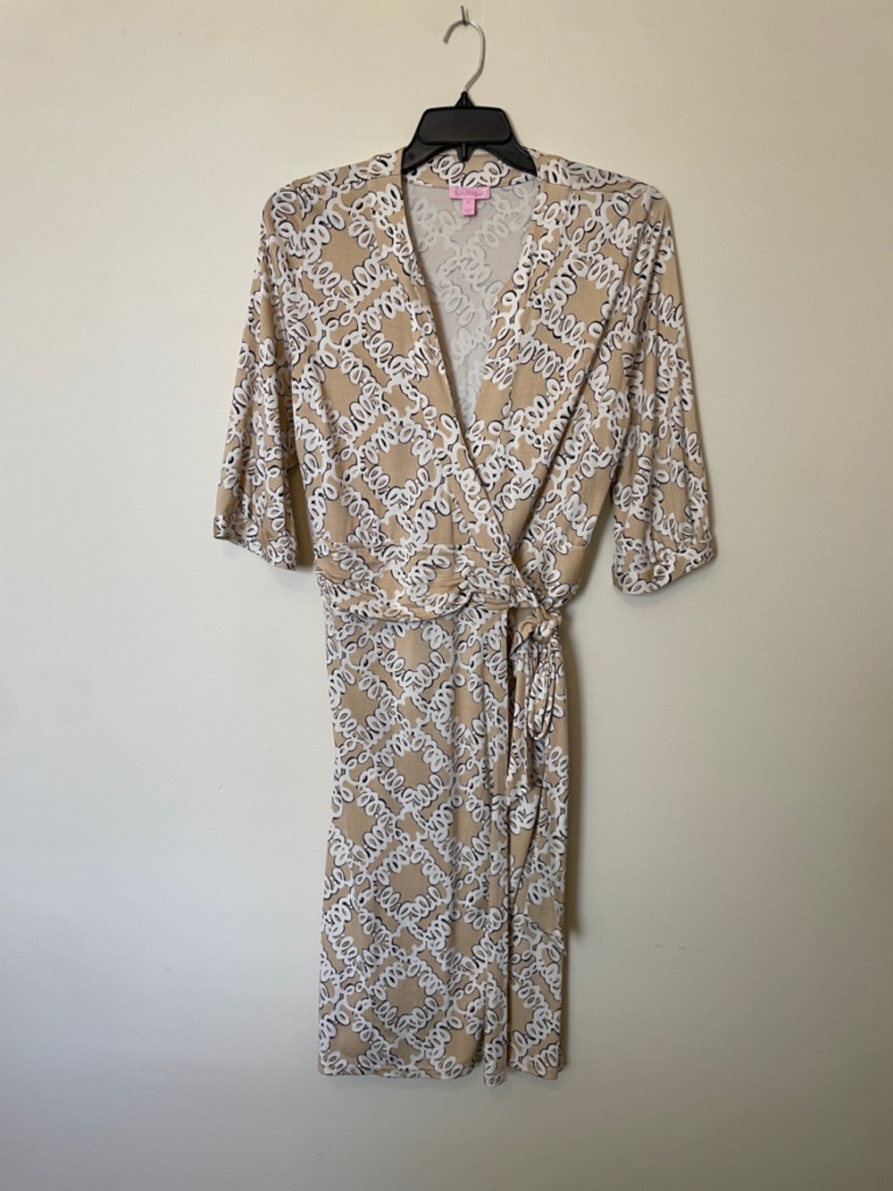 Lilly Pulitzer Silk Jersey Wrap Midi Dress